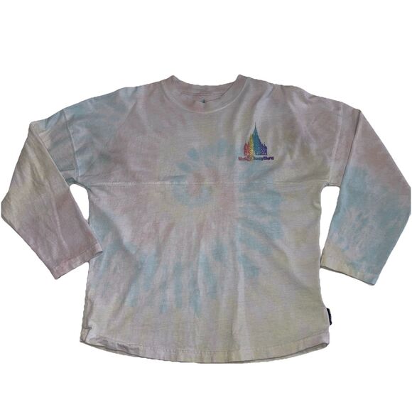 Walt Disney World Pastel Tie Dye Spirit Jersey Glittery Puff Letters Girls XL - Picture 1 of 11